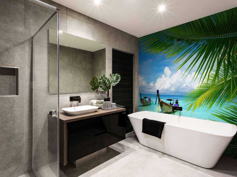 Boat and a palm tree