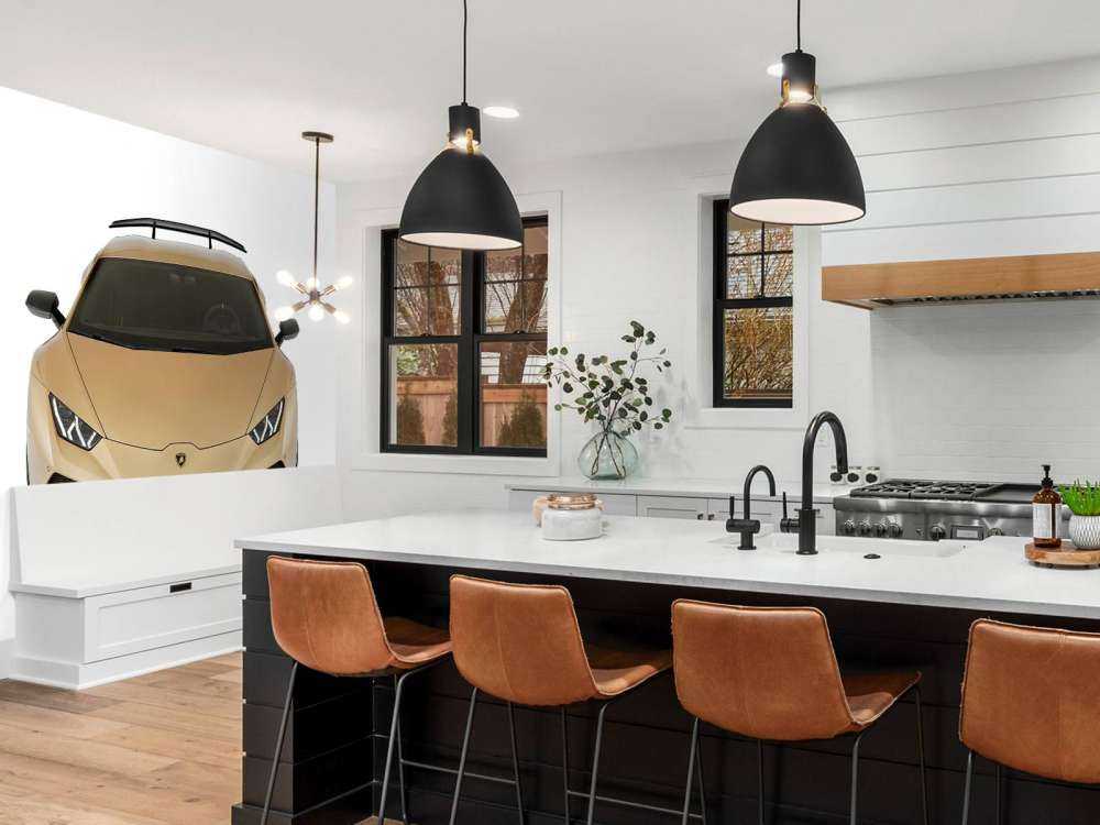 Lamborghini Huracán - Front from above, white