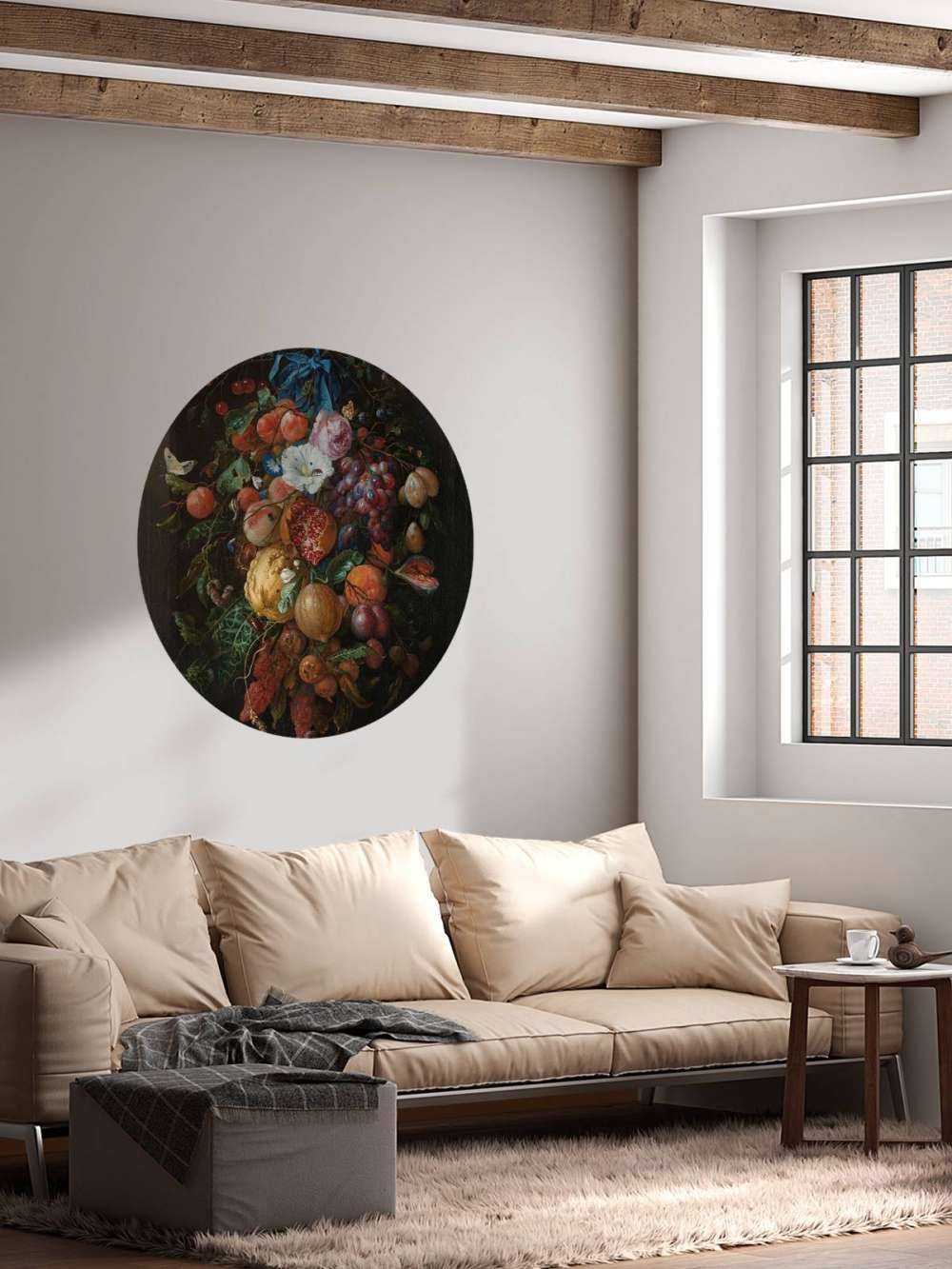 Festoon of fruits and flowers