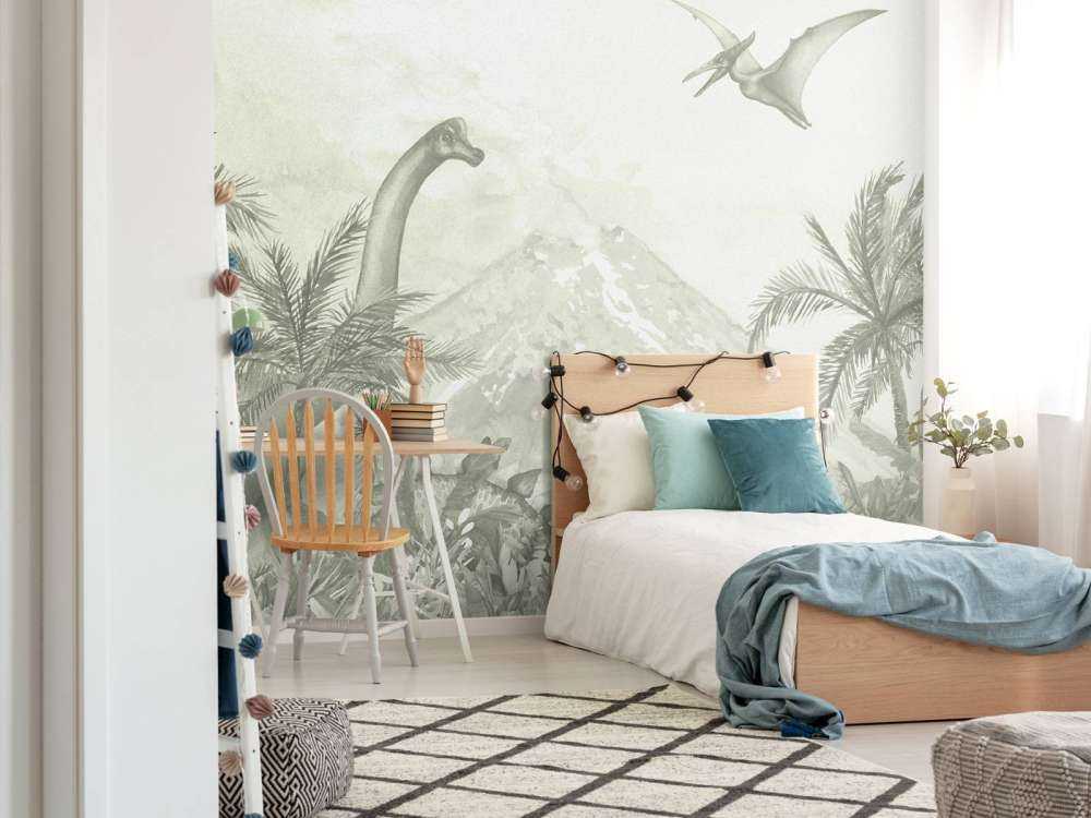 Various dinosaurs in green