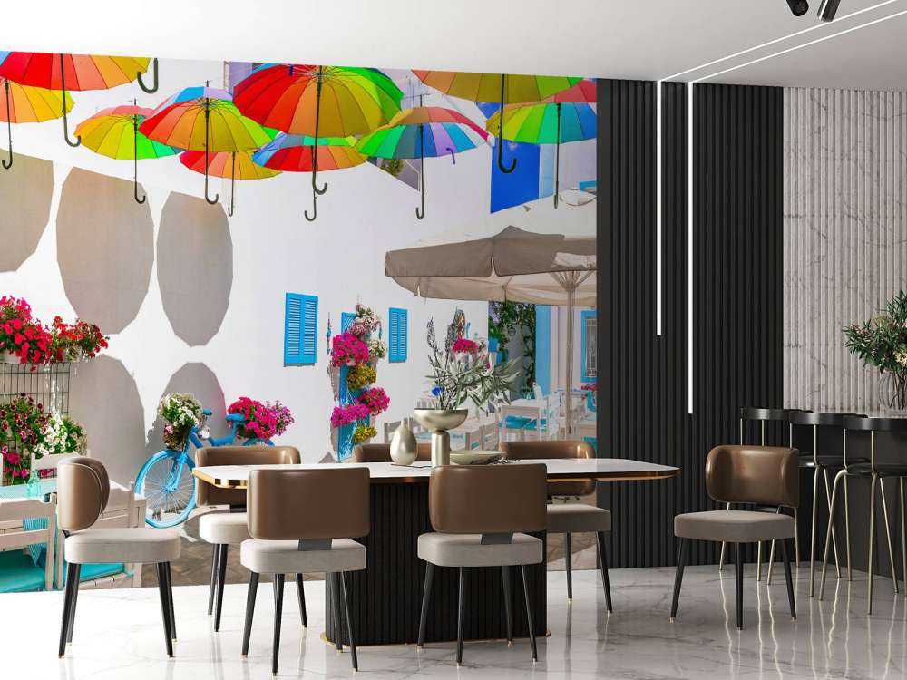 Vintage bike at a restaurant