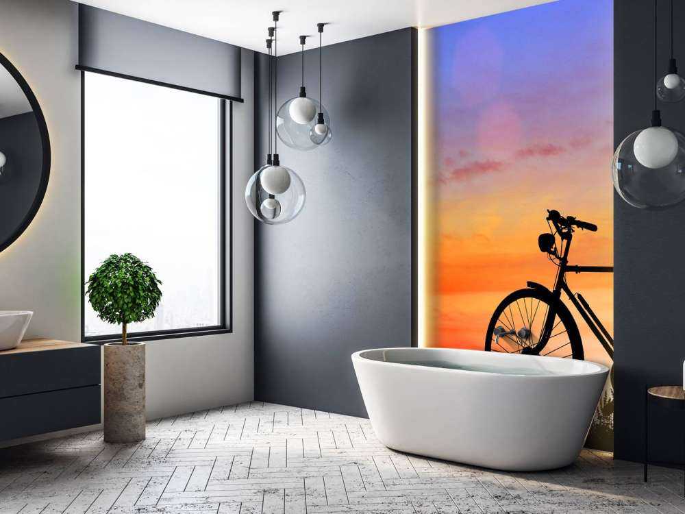 Vintage bike at sunset