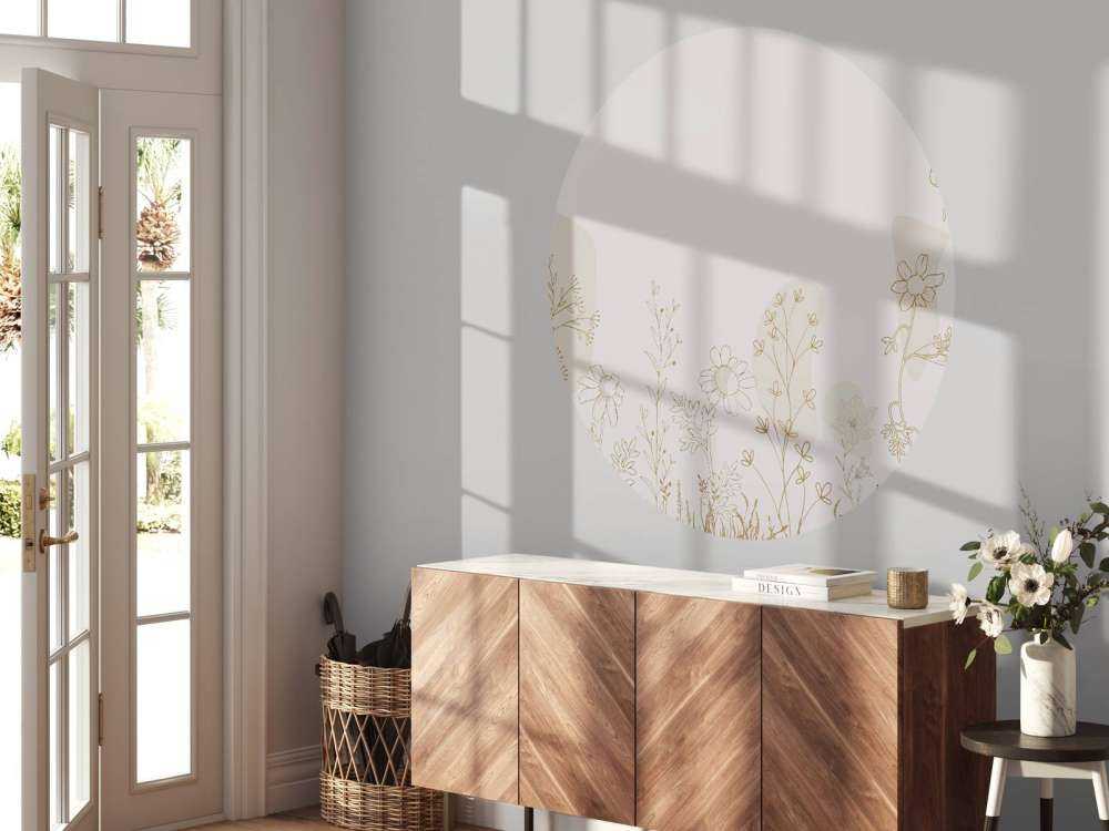 Flower field high beige and nature colours