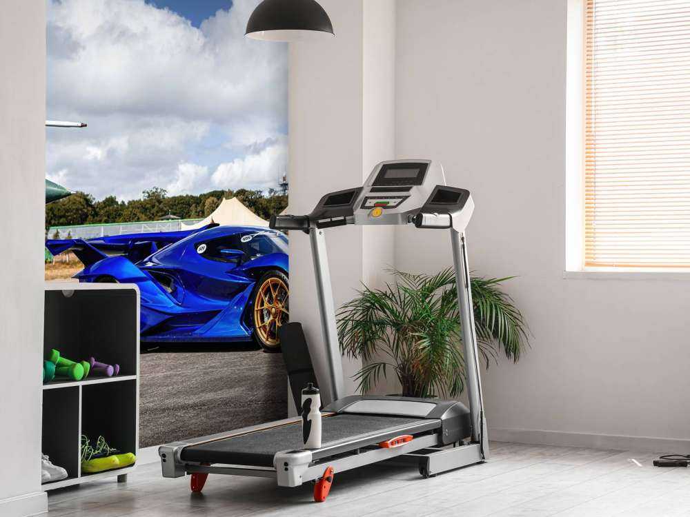 Futuristic supercar at the airport