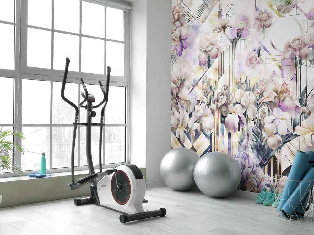 Huge Watercolor Irises Violet