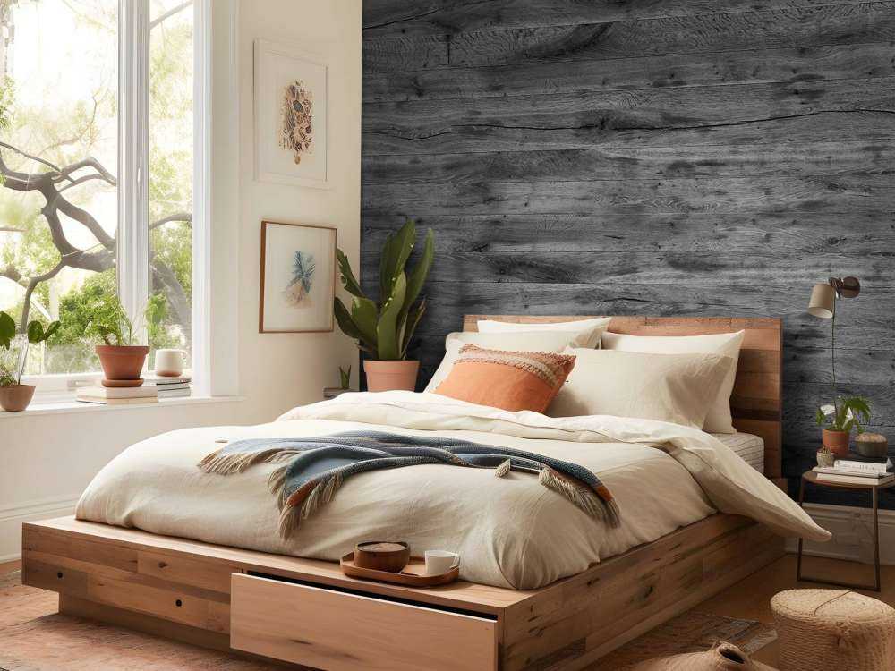 Grey wood planks