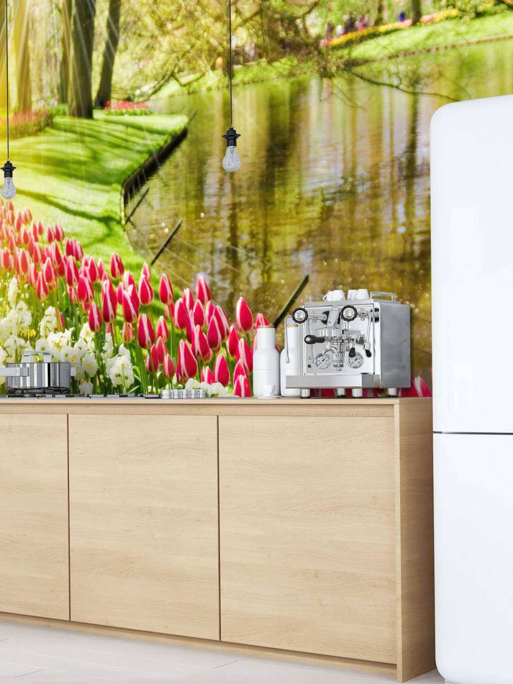 Flowers in a sunny park