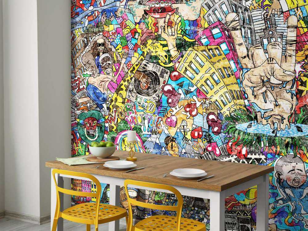 Graffiti hustle and bustle