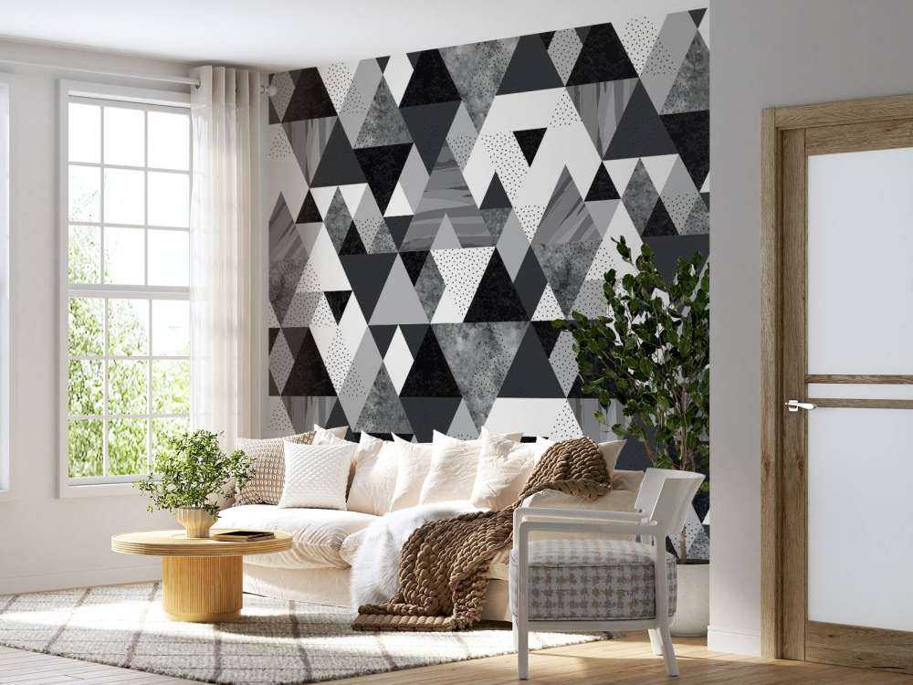 Black and white tile pattern