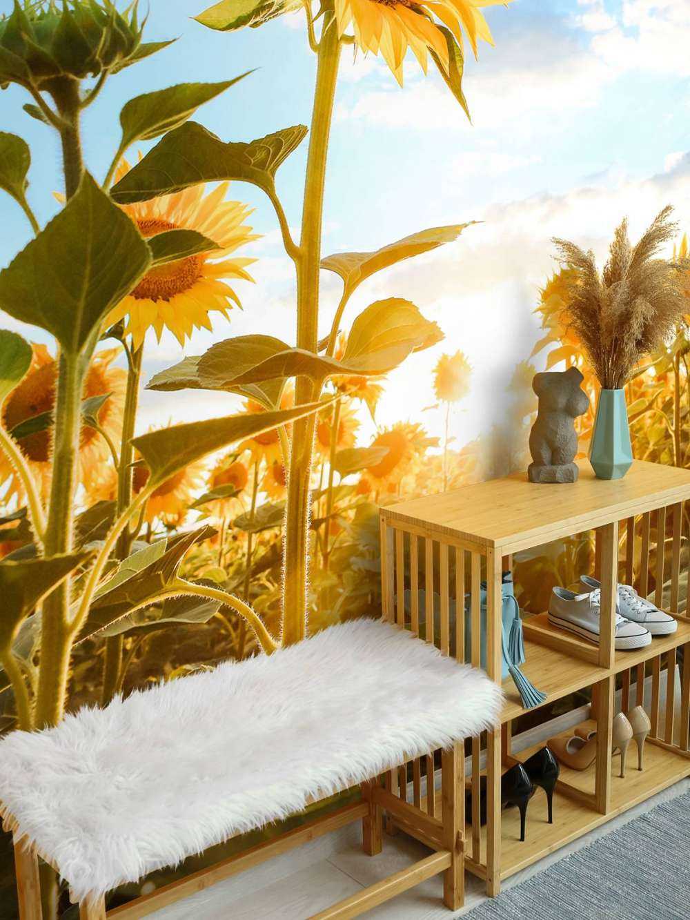 Sunflower with blue sky