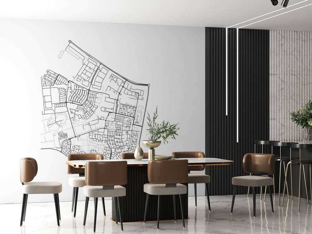 Map of Dronten, white