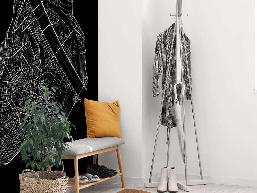 Map of Vienna city centre, black