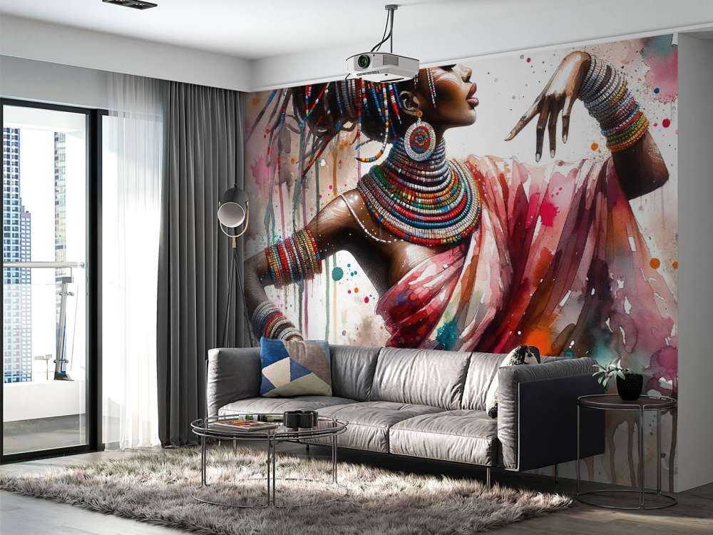 Watercolor African Dancer