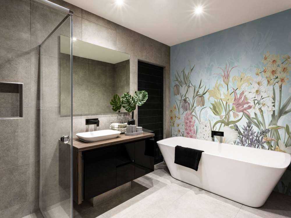 Spring Flowers - Misty Aqua