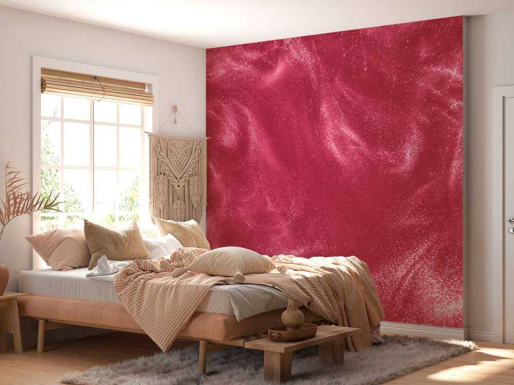 Pink glitter particles