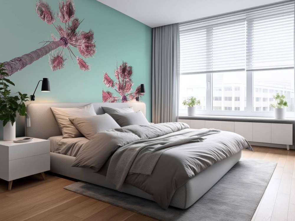 Palm trees during summer