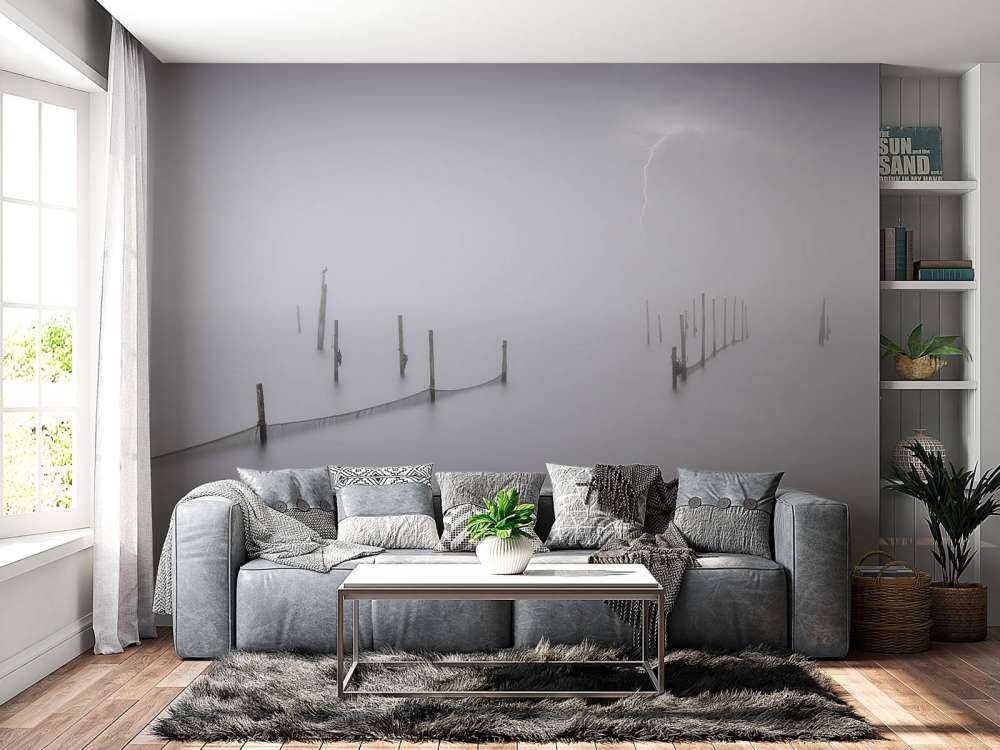 Fishing Nets with Fog and Thunderstorm