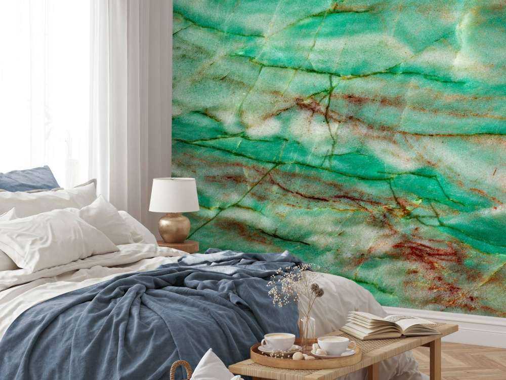 Green striped marble