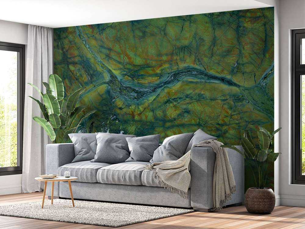 Green coloured marble