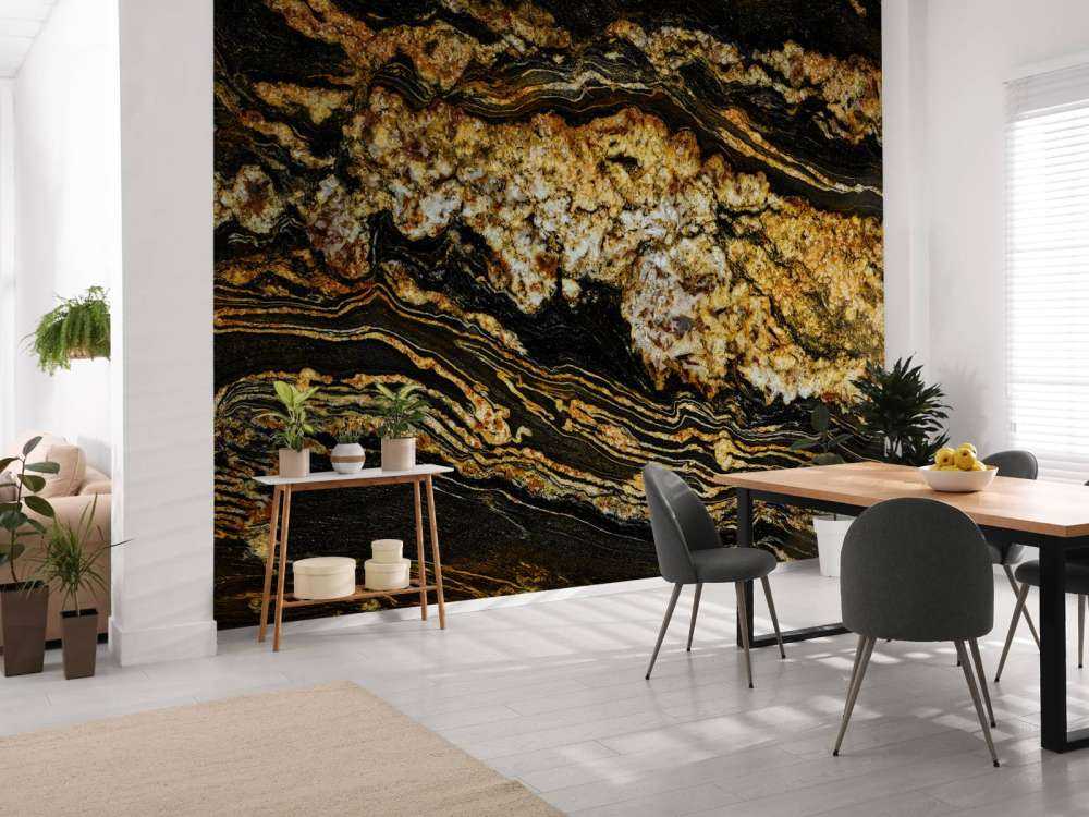 Black gold marble