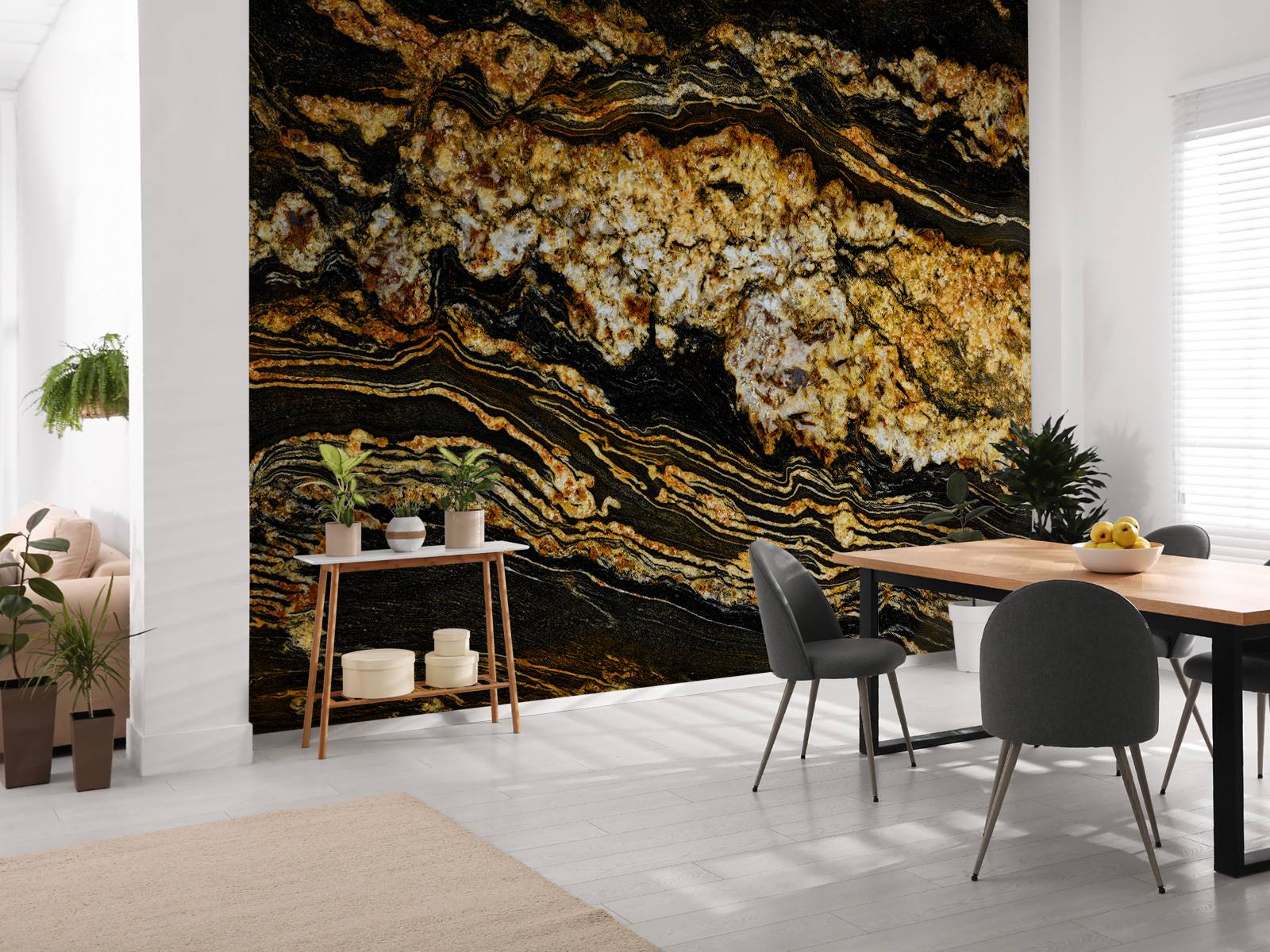 Black gold marble