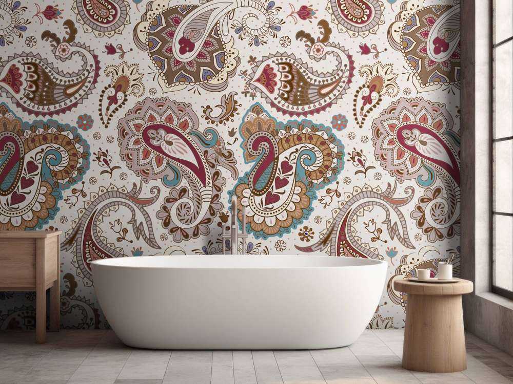 Colored flowers background