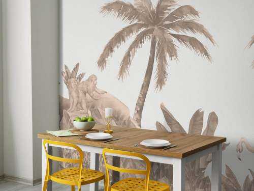 Monkeys and flamingos