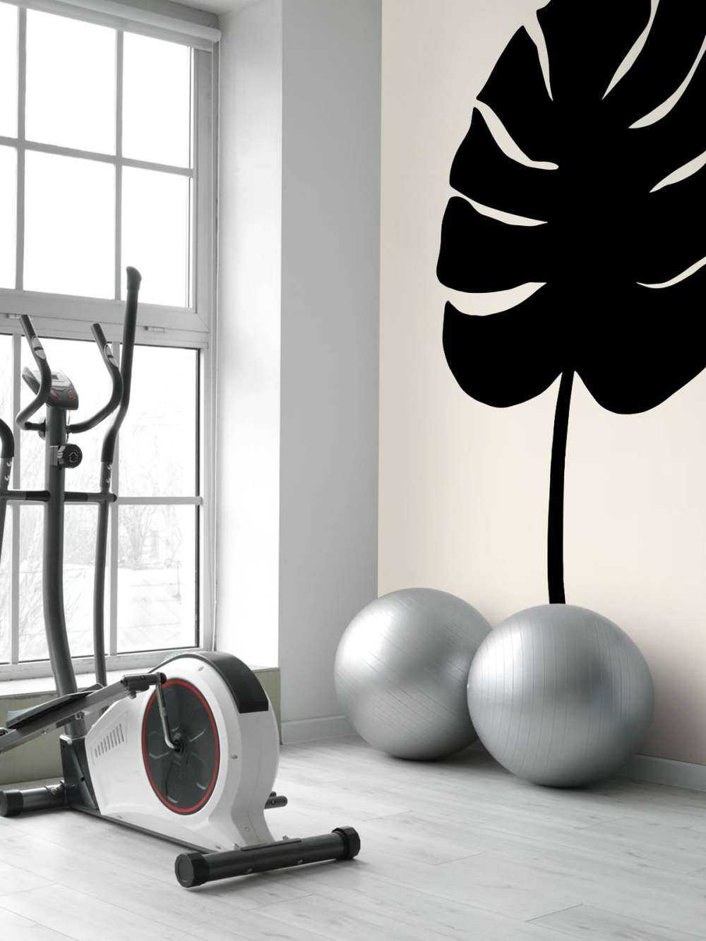 Monstera Leaf Black