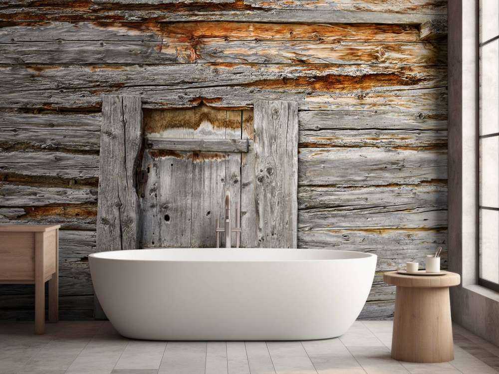 Old wood with door