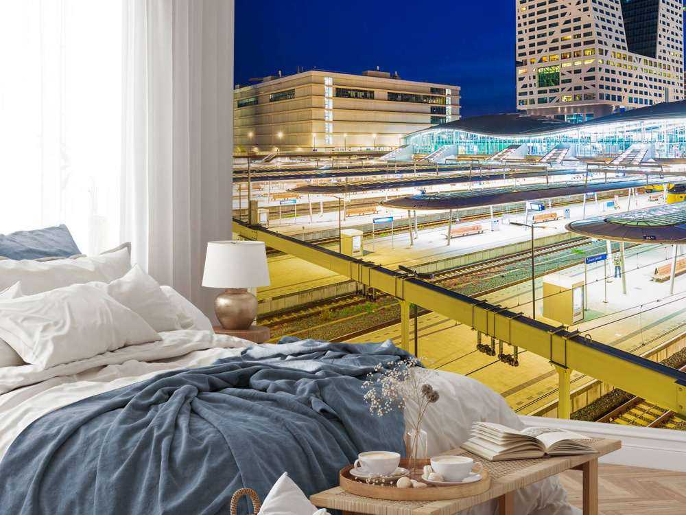 Utrecht Centraal Station in de avond