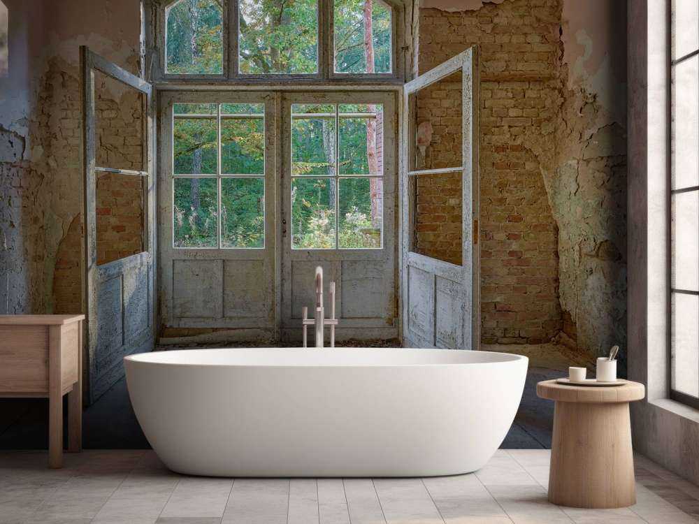 Deserted house by the forest