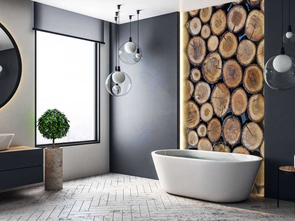 Stacked logs