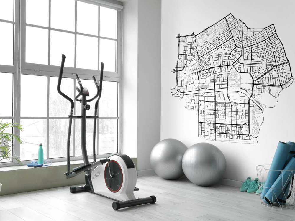 Plattegrond Amsterdam zuid, wit