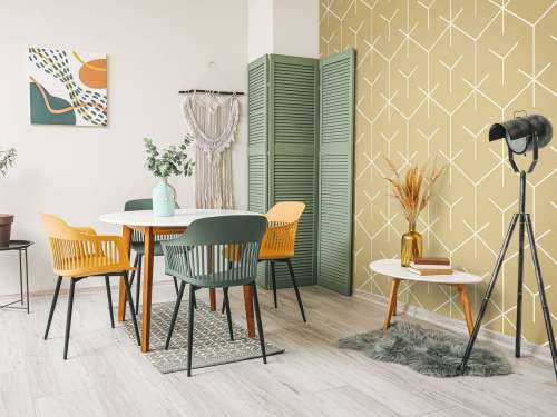 Geometric hexagons, gold