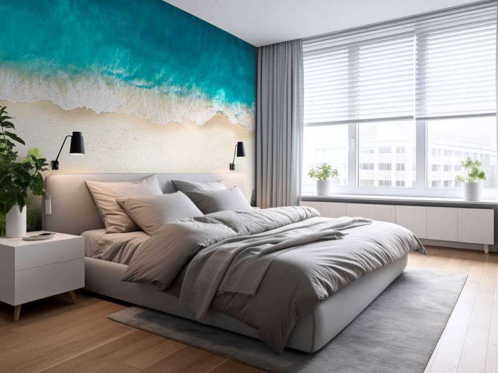 Aerial view of sandy beach