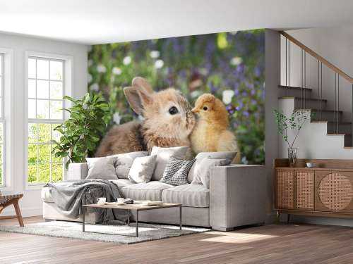 Rabbit and chick
