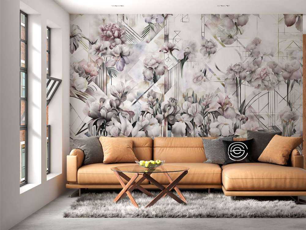 Huge Watercolor Irises Yellow