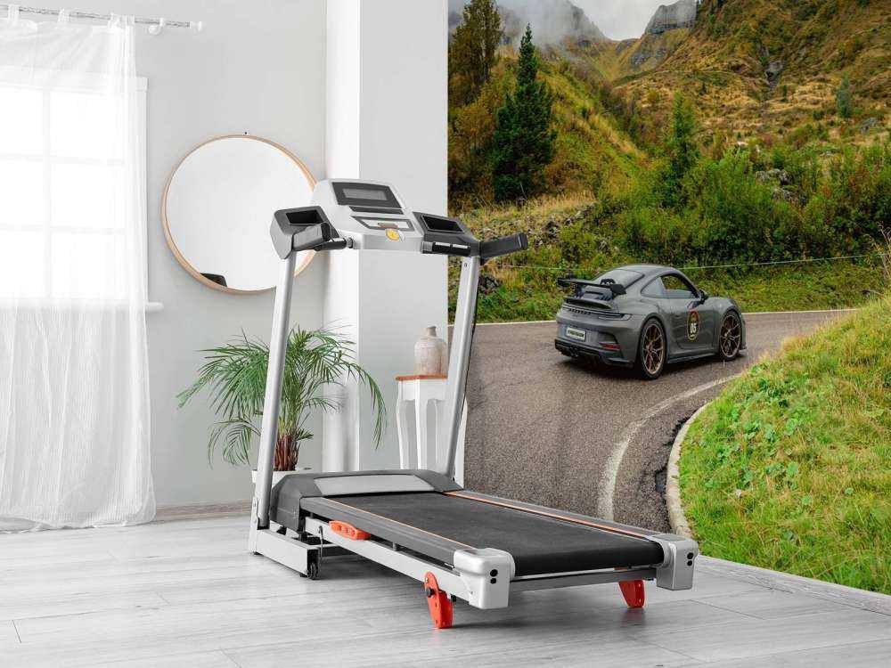 Sports car in mountain mist