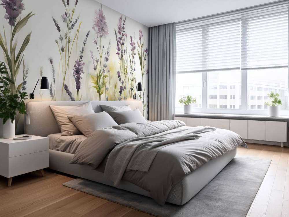 Lavender Glade Seamless Warm Beige