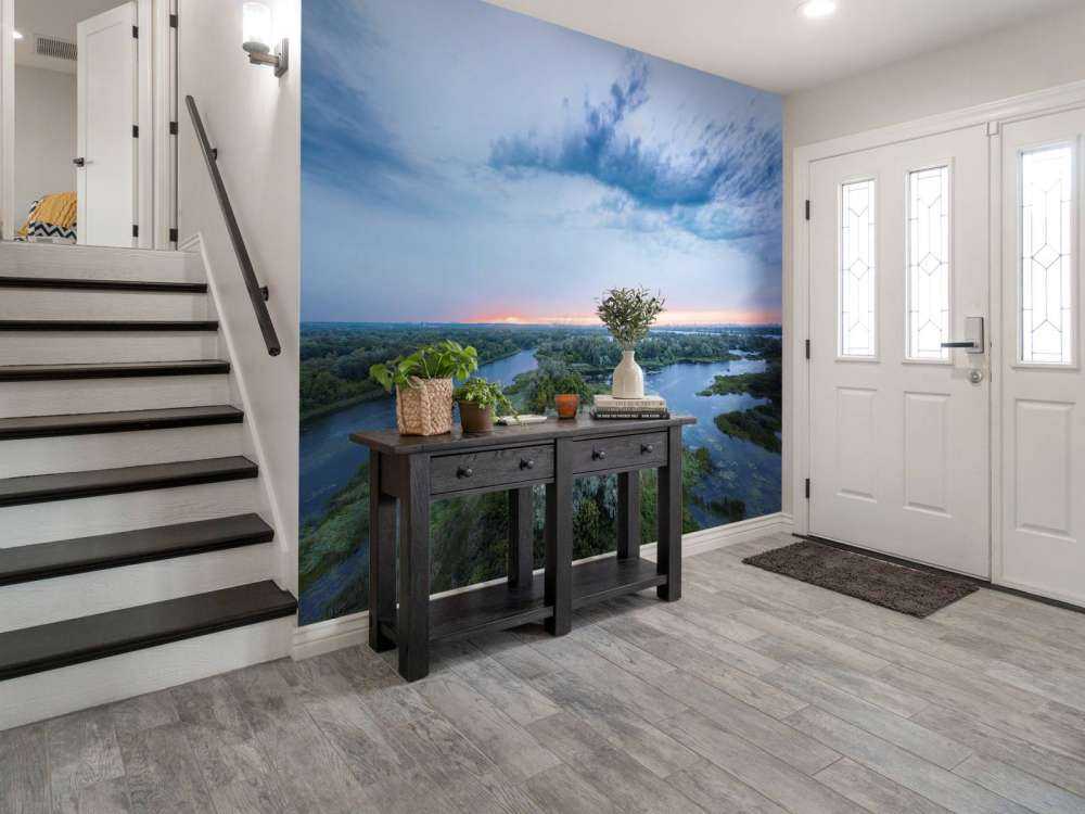 Blauwe zonsondergang