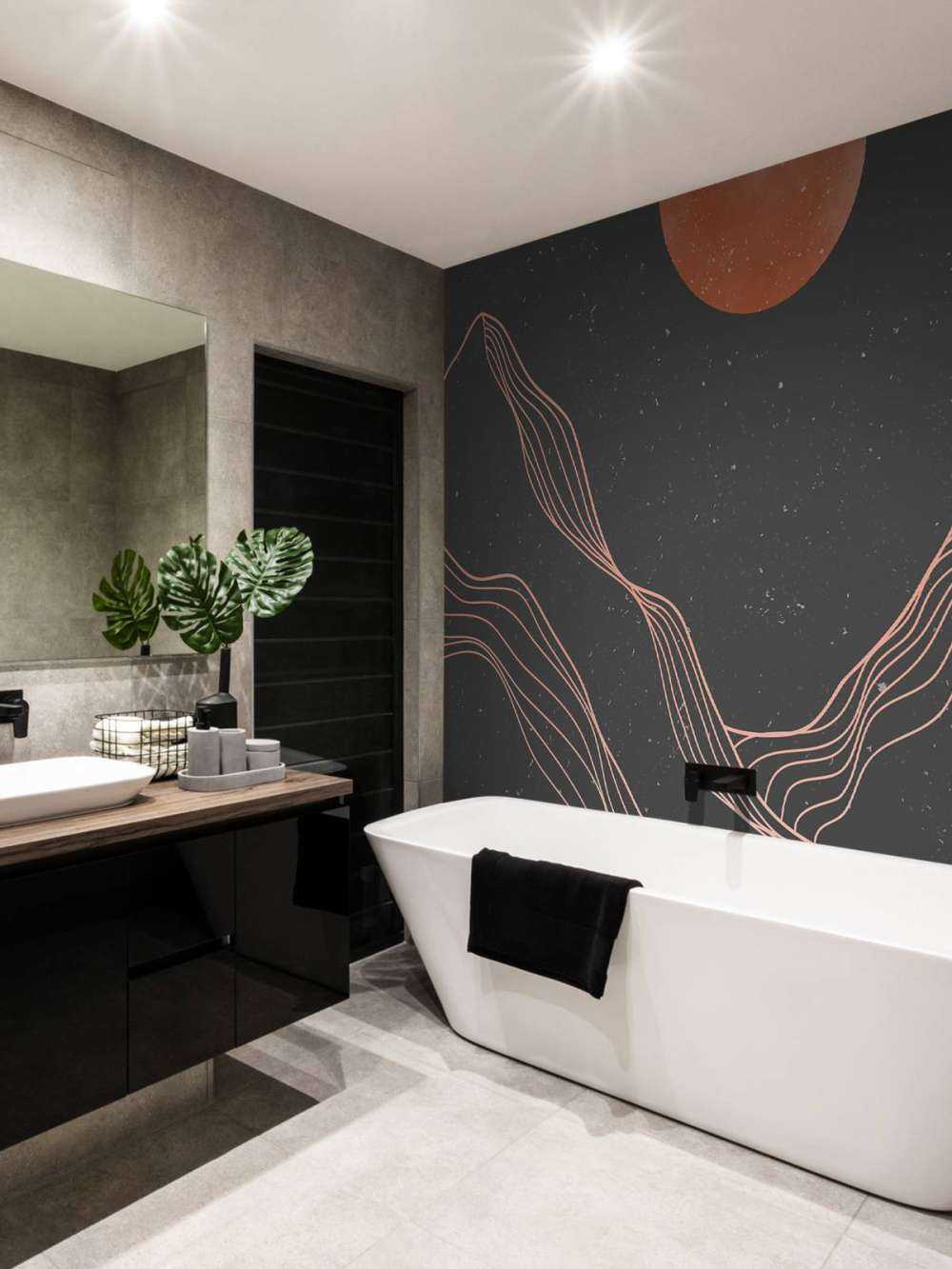 Abstracte bergen landschap