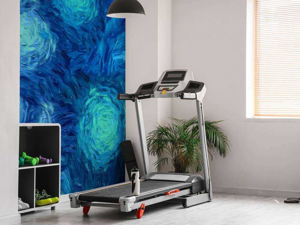 Geschilderde blauwe bloemen structuur