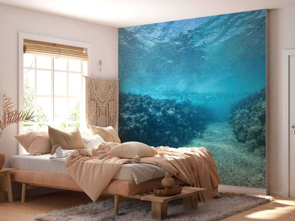 Underwater world with coral