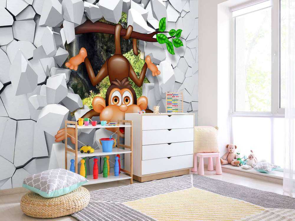 Monkey in a wall