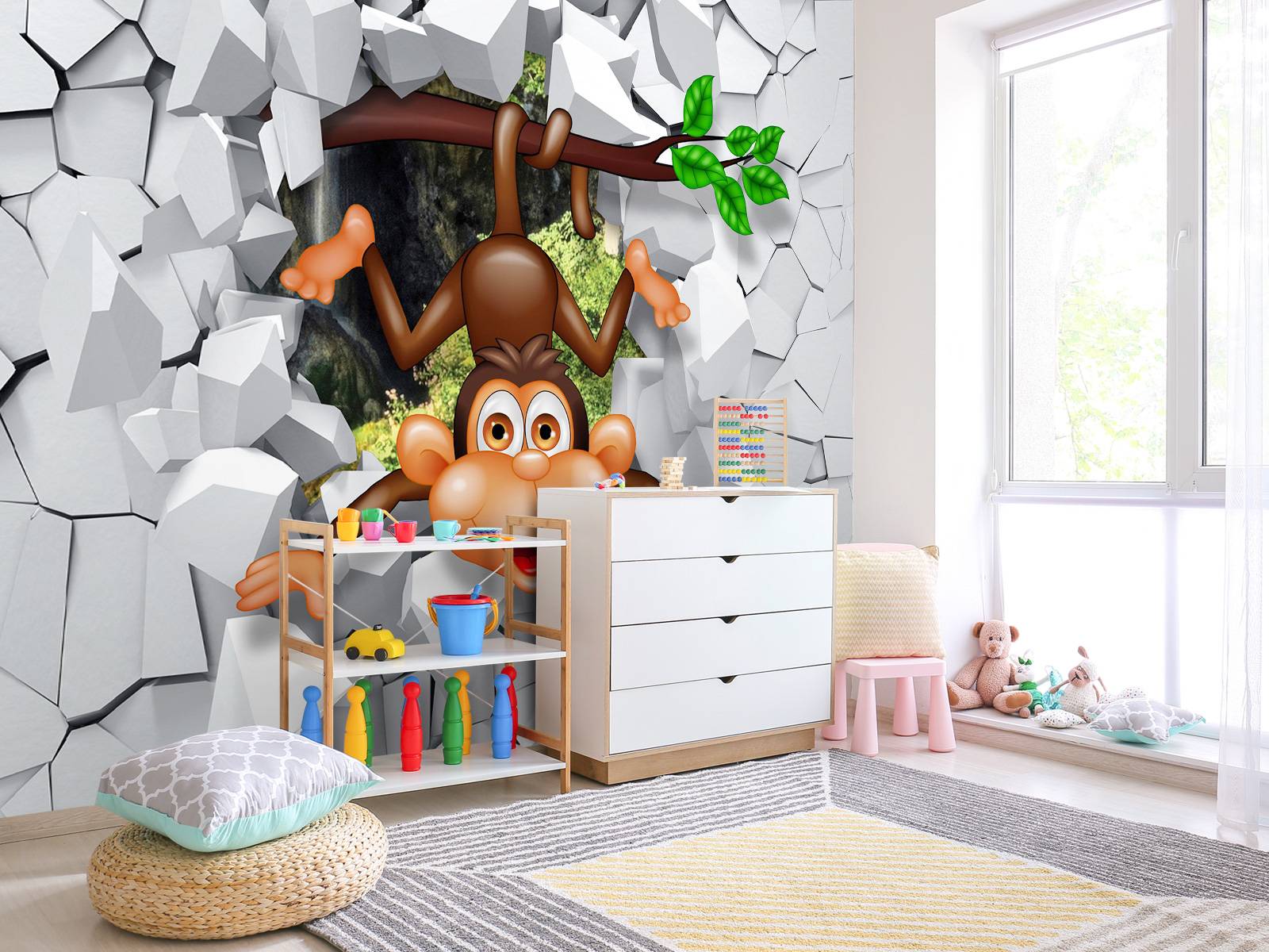 Monkey in a wall