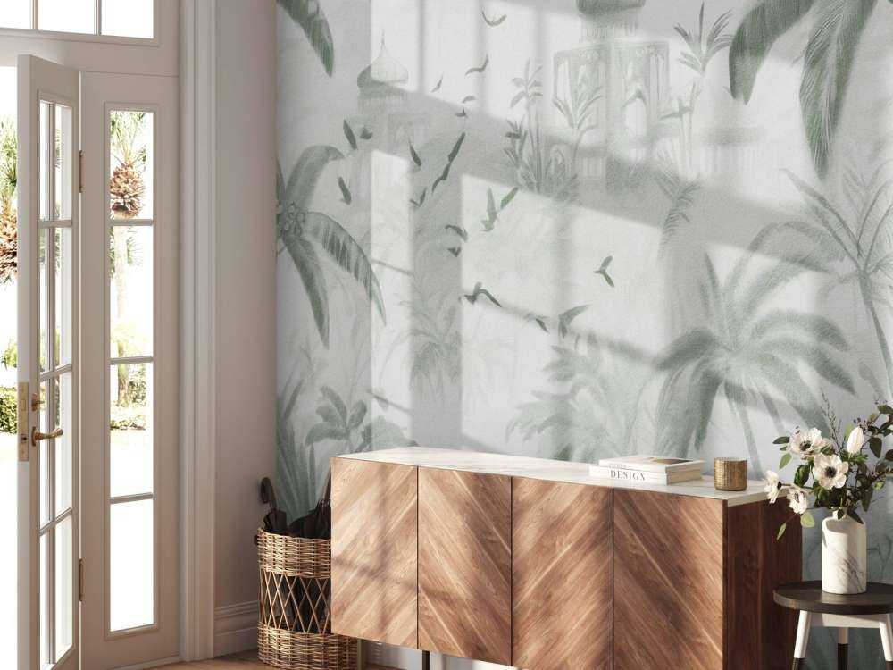 Oriental Garden at Dawn, green