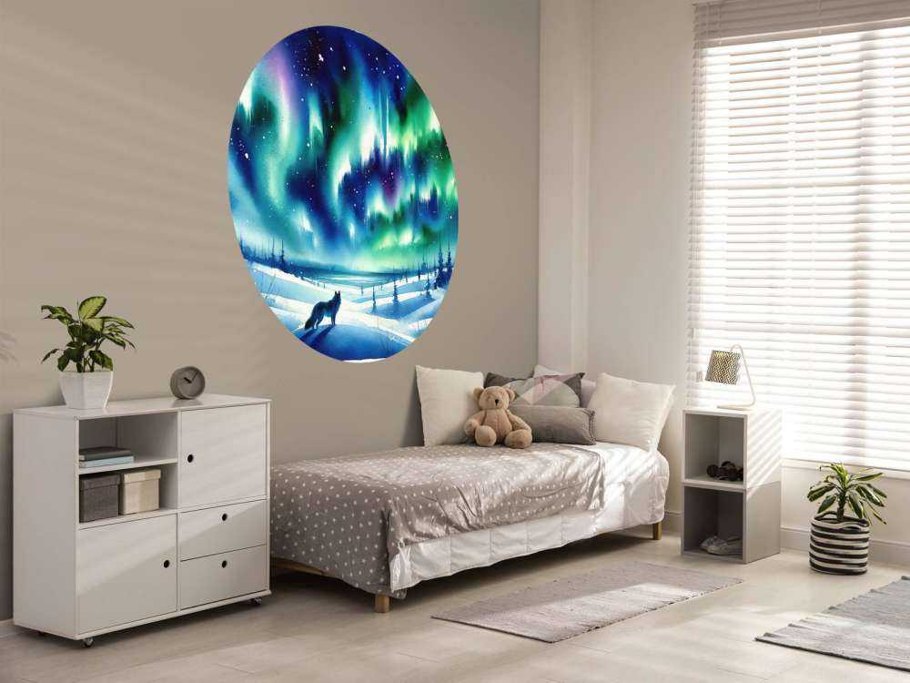 Arctic Fox and Northern Lights