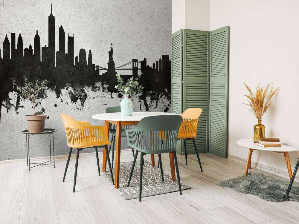 Watercolor skyline, New York