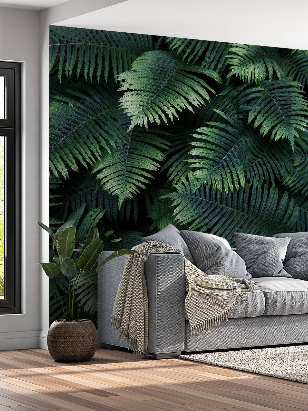 Large palm leaves