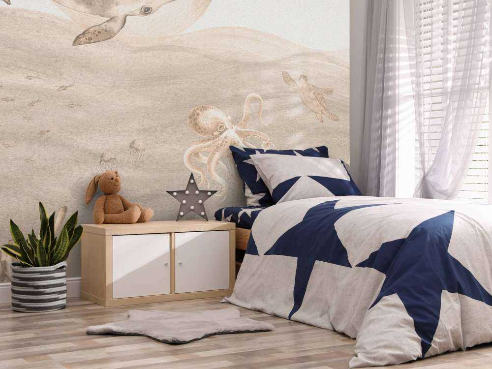 Underwater world in taupe